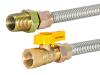 1/2 in. OD Stainless Steel Gas Connector with Ball Valve - SKU: 20SS506124