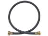 Black Rubber Washing Machine Supply Hose Extension