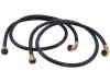 Black Rubber Washing Machine Hoses With Elbows - 1 Pair