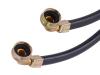 Black Rubber Washing Machine Hoses With Elbows - 1 Pair