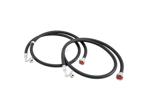 5 Foot Black 2 Pack PVC Washing Machine with Elbow Hose
