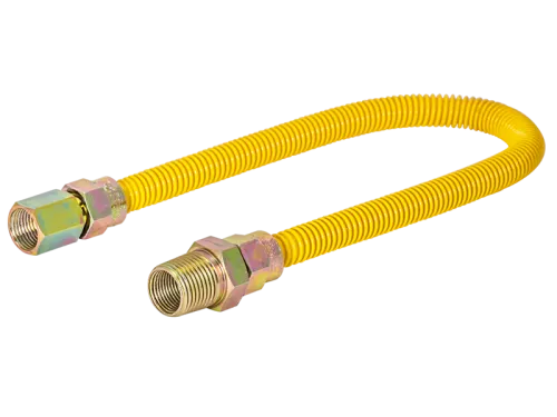 3/8 in. OD Epoxy-Coated Gas Connector - FIP x MIP - SKU: 10YE515018