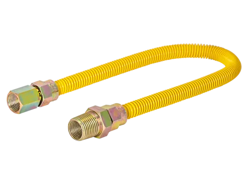 3/8 in. OD Epoxy-Coated Gas Connector - FIP x MIP - SKU: 10YE515024