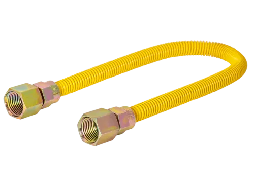 3/8 in. OD Epoxy-Coated Gas Connector - FIP x FIP - SKU: 10YE515148