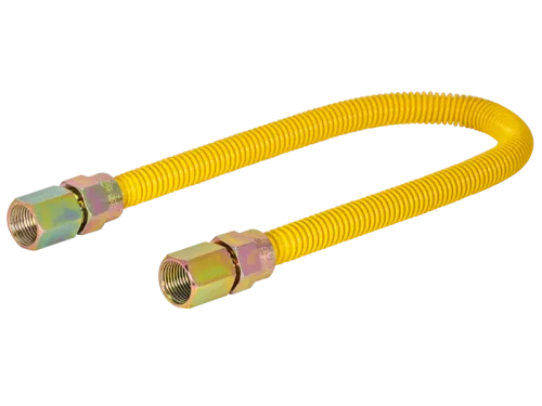 3/8 in. OD Epoxy-Coated Gas Connector - FIP x FIP - SKU: 10YE535348