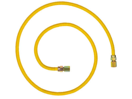 3/8 in. OD Epoxy-Coated Gas Connector - FIP x FIP - SKU: 10YE535360