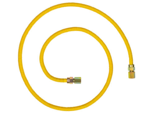3/8 in. OD Epoxy-Coated Gas Connector - FIP x FIP - SKU: 10YE535372