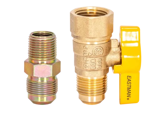 1/2 in. OD Stainless Steel Gas Connector with Ball Valve - SKU: 20SS506124