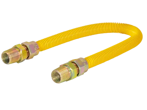 1/2 in. OD Epoxy-Coated Gas Connectors - MIP x MIP - SKU: 20YE505018