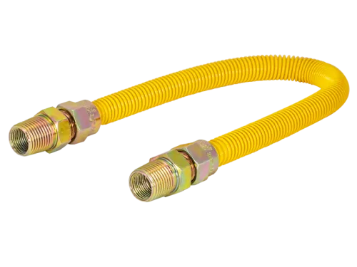 1/2 in. OD Epoxy-Coated Gas Connectors - MIP x MIP - SKU: 20YE505024