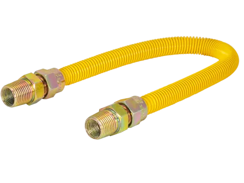 1/2 in. OD Epoxy-Coated Gas Connectors - MIP x MIP - SKU: 20YE505036
