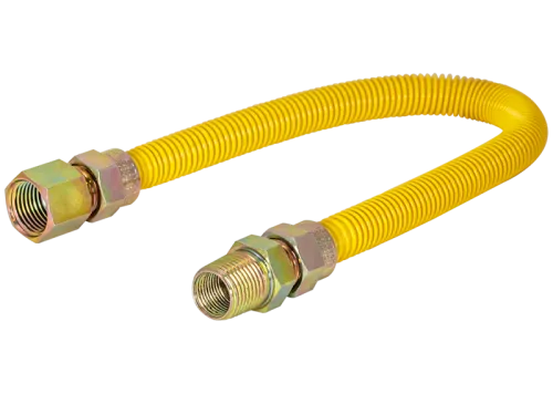 1/2 in. OD Epoxy-Coated Gas Connector - FIP x MIP - SKU: 20YE515036