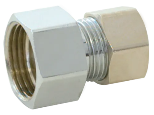 SpeedFlex™ Compression Female Brass Chrome Plated Adapter Fitting