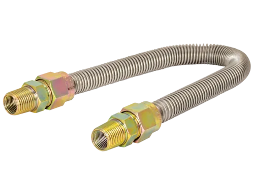 5/8 in. OD Stainless Steel Gas Connector - MIP x MIP - SKU: 30SS505018