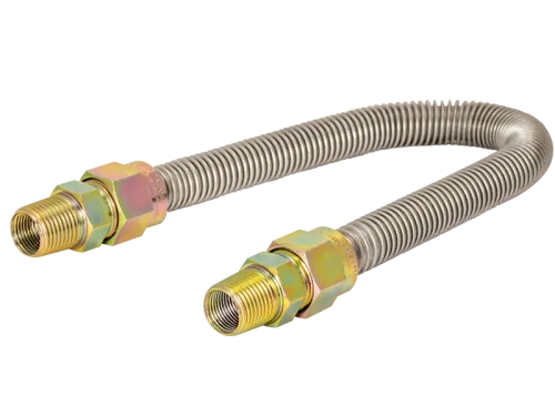 5/8 in. OD Stainless Steel Gas Connector - MIP x MIP - SKU: 30SS505036