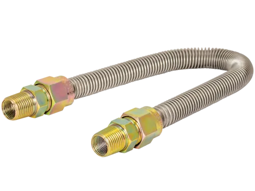5/8 in. OD Stainless Steel Gas Connector - MIP x MIP - SKU: 30SS505048