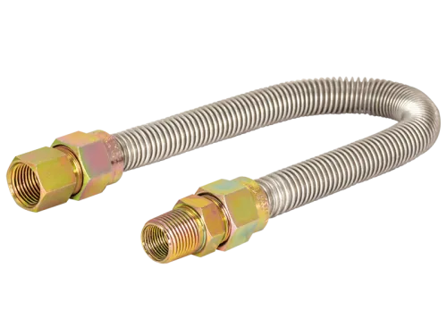 5/8 in. OD Stainless Steel Gas Connector - FIP x MIP - SKU: 30SS515012