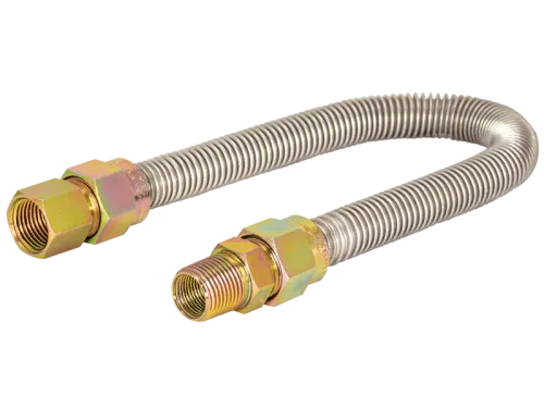 5/8 in. OD Stainless Steel Gas Connector - FIP x MIP - SKU: 30SS515018