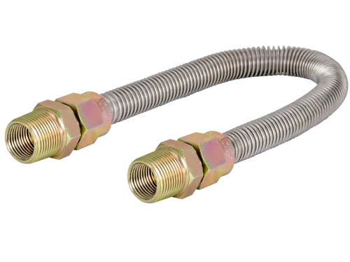 5/8 in. OD Stainless Steel Gas Connector - MIP x MIP - SKU: 30SS545436