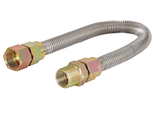 5/8 in. OD Stainless Steel Gas Connector - FIP x MIP - SKU: 30SS555418