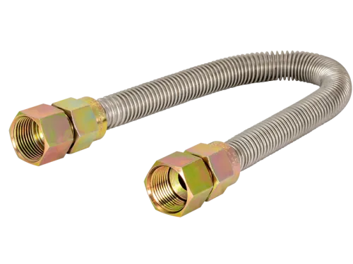 5/8 in. OD Stainless Steel Gas Connector - FIP x FIP - SKU: 30SS555548