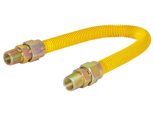5/8 in. OD Epoxy-Coated Gas Connector - FIP x MIP - SKU: 30YE515012