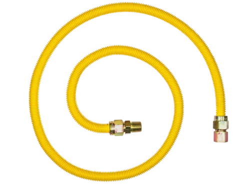 5/8 in. OD Epoxy-Coated Gas Connector - FIP x MIP - SKU: 30YE515060