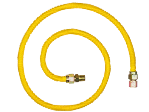 5/8 in. OD Epoxy-Coated Gas Connector - FIP x MIP - SKU: 30YE515072