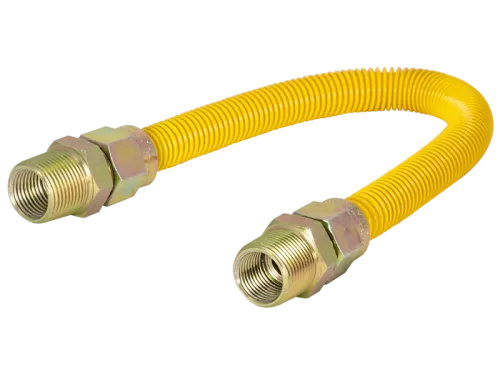 5/8 in. OD Epoxy-Coated Gas Connector - MIP x MIP - SKU: 30YE545424