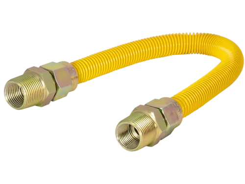 5/8 in. OD Epoxy-Coated Gas Connector - MIP x MIP - SKU: 30YE545436