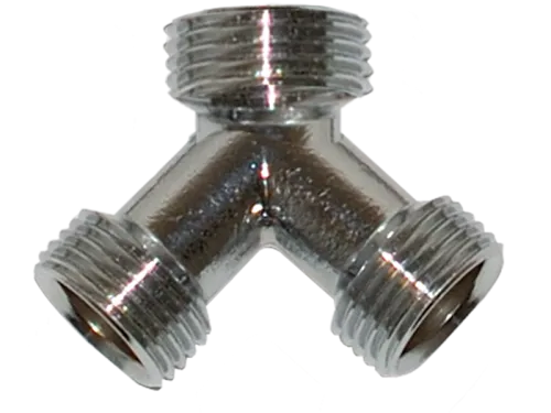 Chrome-Plated Y Connector for Steam Dryer