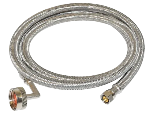 Braided Dishwasher Supply Line with FHT Elbow
