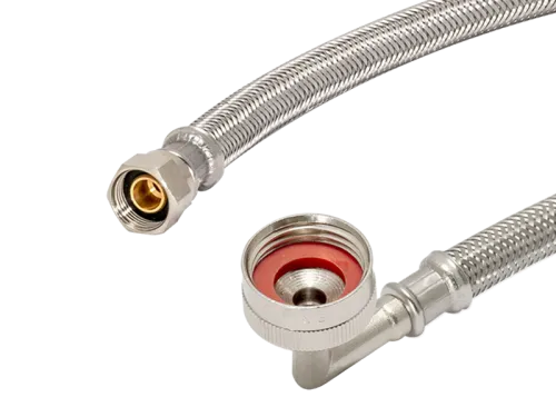 Braided Dishwasher Supply Line with FHT Elbow