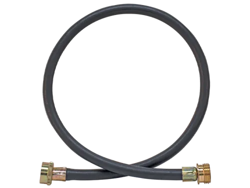 Black Rubber Washing Machine Supply Hose Extension
