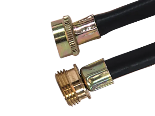 Black Rubber Washing Machine Supply Hose Extension