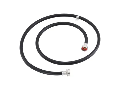 6 Foot Black PVC Washing Machine Hose