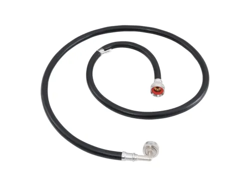 5 Foot Black PVC Washing Machine with Elbow Hose