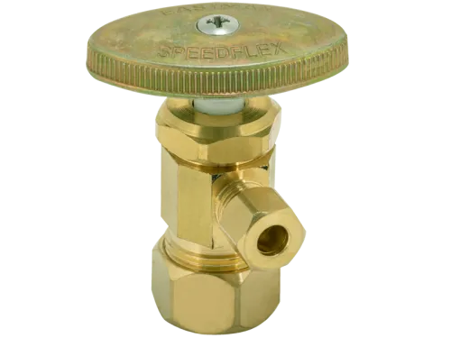 SpeedFlex™ Multi-Turn Compression Angle Stop Valve (Rough Brass) 