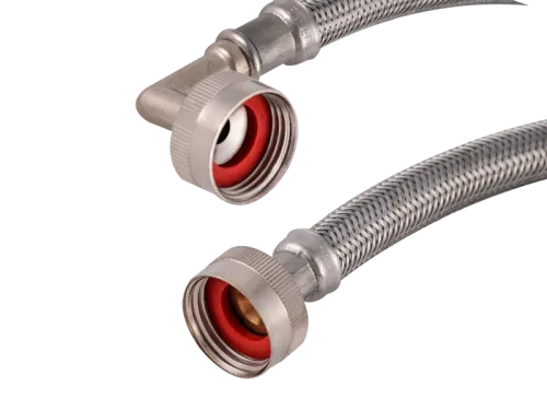 PVC-Coated Braided Washing Machine Hose With Elbow