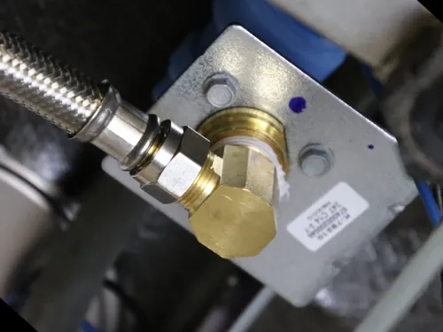 Braided Dishwasher Supply Line with MIP Elbow