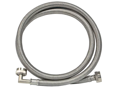 Braided Stainless Steel Washing Machine Connector with Elbow