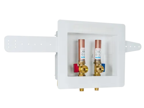 Dual Drain Washing Machine Outlet Box with Hammer Arrestors