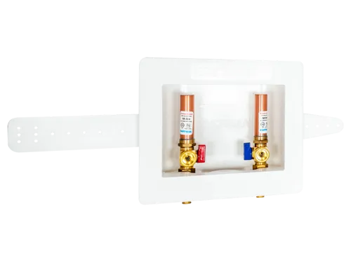 Center Drain Washing Machine Outlet Box with Hammer Arrestors