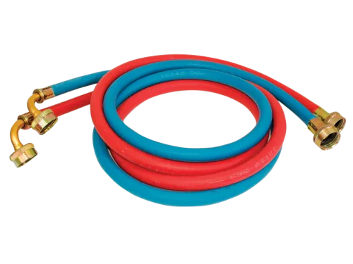 Rubber Washing Machine Hoses With Elbows - 1 Pair