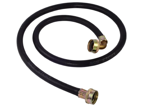 Black Rubber Washing Machine Hose With Elbow
