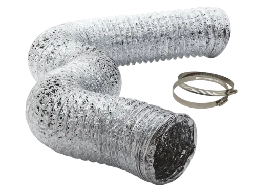 Aluminum Foil Dryer Vent Duct with Worm Gear Clamps