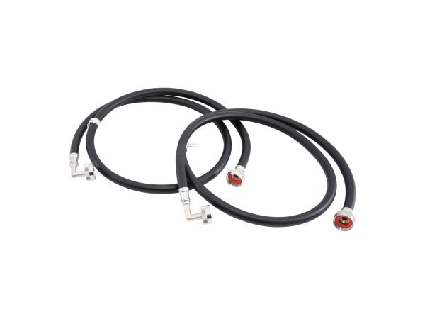 5 Foot Black 2 Pack PVC Washing Machine with Elbow Hose