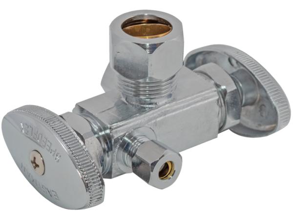 SpeedFlex™ Multi-Turn Dual Handle / Dual Outlet Compression Stop Valve