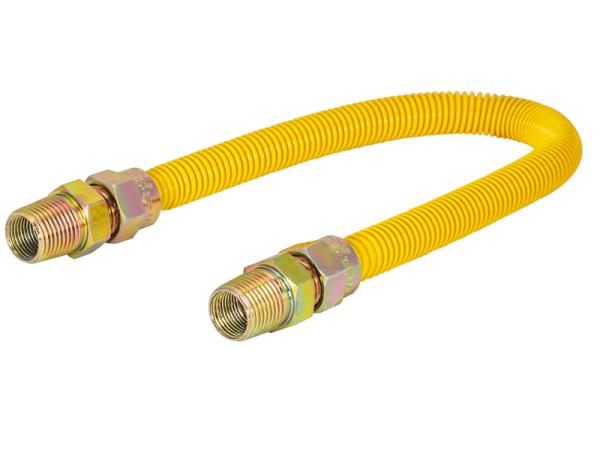 1/2 in. OD Epoxy-Coated Gas Connectors - MIP x MIP - SKU: 20YE505018