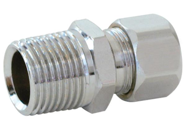 Compression Male Brass Chrome Plated Adapter Fitting